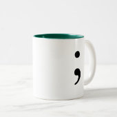 Tasse 2 Couleurs Point-virgule (Devant droit)