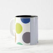 Tasse 2 Couleurs Points Bleus Et Brown (Devant gauche)