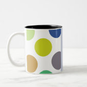 Tasse 2 Couleurs Points Bleus Et Brown (Gauche)