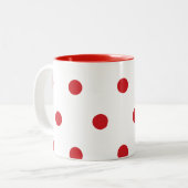 Tasse 2 Couleurs Points de cerise (Devant gauche)