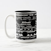 Tasse 2 Couleurs Points et bandes noirs et blancs (Gauche)