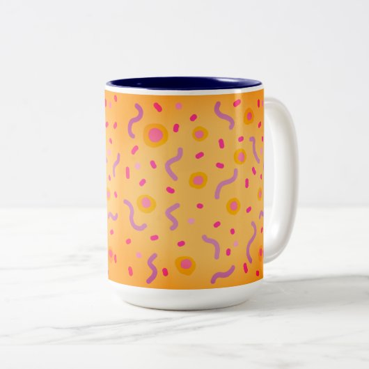 Tasse 2 Couleurs Points et lignes (Devant droit)