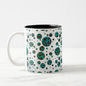 Tasse 2 Couleurs Points Leopard Brown et Turquoise PrintPolka (Gauche)