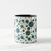 Tasse 2 Couleurs Points Leopard Brown et Turquoise PrintPolka (Centre)