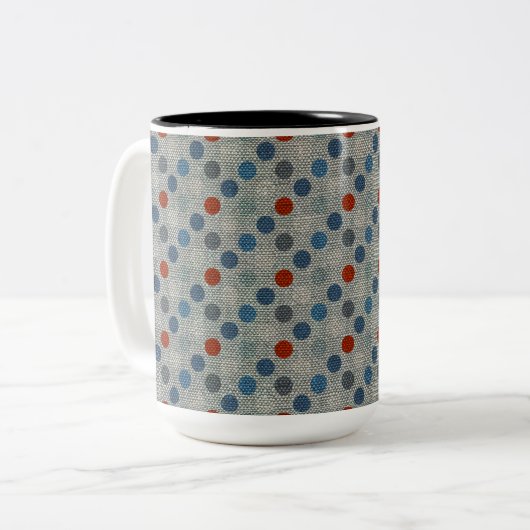 Tasse 2 Couleurs Points Nautiques (Devant gauche)
