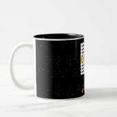Tasse 2 Couleurs Points noirs et blancs Noël Ruban Doré (Gauche)