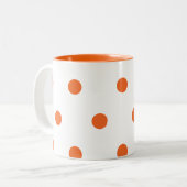 Tasse 2 Couleurs Points oranges (Devant gauche)