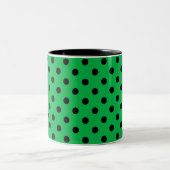 Tasse 2 Couleurs Points verts et noirs (Centre)
