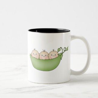 Tasse 2 Couleurs Pois de triplet dans une cosse