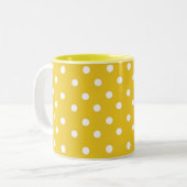 Tasse 2 Couleurs Pois JAUNES ET BLANCS (Devant gauche)