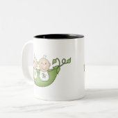 Tasse 2 Couleurs Pois jumeaux dans une cosse (Devant gauche)