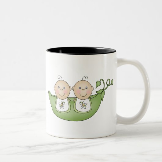 Tasse 2 Couleurs Pois jumeaux dans une cosse (Droit)