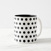 Tasse 2 Couleurs Pois noir blanc (Devant droit)