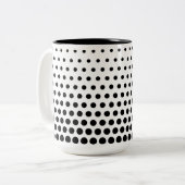 Tasse 2 Couleurs Pois noir blanc moderne (Devant gauche)