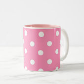 Tasse 2 Couleurs Pois rose chic (Devant droit)