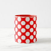 Tasse 2 Couleurs Pois sur le rouge (Centre)