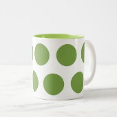 Tasse 2 Couleurs Pois verts (Devant droit)