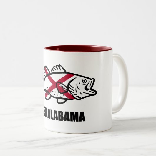 Tasse 2 Couleurs Poisson Alabama (Devant droit)
