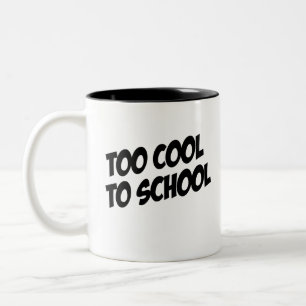 Tasse 2 Couleurs Poisson combattant ; Trop cool pour l'école