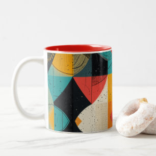 Tasse 2 Couleurs Poisson Cubiste