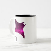 Tasse 2 Couleurs Poisson électrique rose manta (Devant gauche)