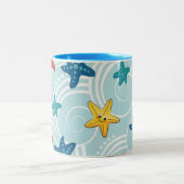 Tasse 2 Couleurs Poisson étoilé dans l'océan Tourbillonnant (Centre)