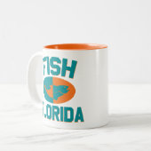 Tasse 2 Couleurs Poisson Floride couleurs (Devant gauche)