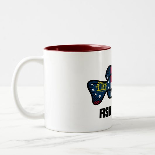 Tasse 2 Couleurs Poisson Géorgie (Gauche)