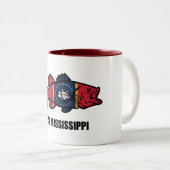 Tasse 2 Couleurs Poisson Mississippi (Devant droit)