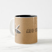 Tasse 2 Couleurs Poisson Starfish sur Sandy Beach (Devant gauche)