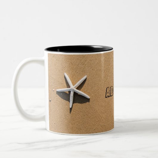 Tasse 2 Couleurs Poisson Starfish sur Sandy Beach (Gauche)