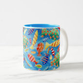 Tasse 2 Couleurs Poisson tropical (Devant droit)