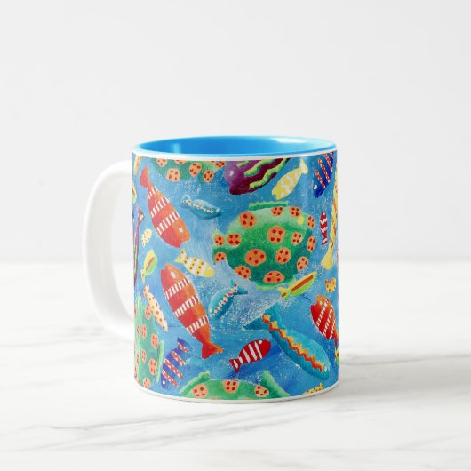 Tasse 2 Couleurs Poisson tropical (Devant gauche)