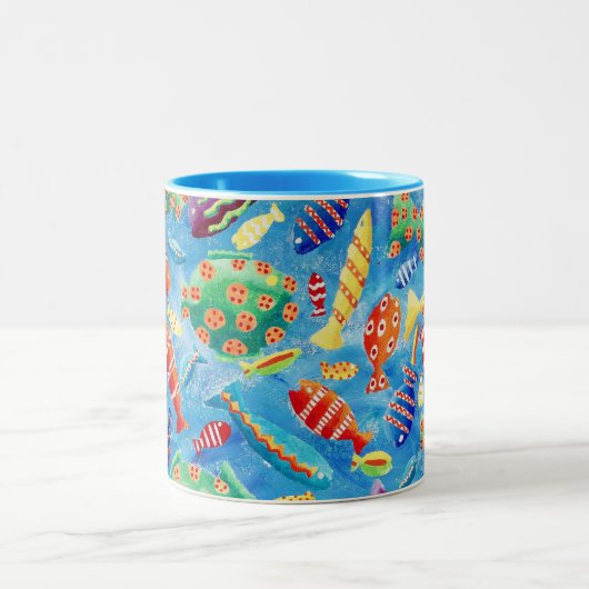 Tasse 2 Couleurs Poisson tropical (Centre)