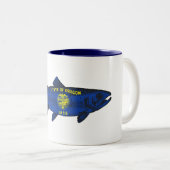 Tasse 2 Couleurs Poisson truite de l'Oregon (Devant droit)