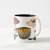 Tasse 2 Couleurs Poissons (Devant droit)