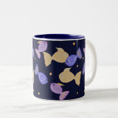 Tasse 2 Couleurs Poissons conviviaux (Devant droit)