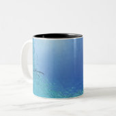 Tasse 2 Couleurs Poissons en mer (Devant gauche)