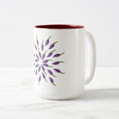 Tasse 2 Couleurs Poivpers Purple Mandala Art (Devant droit)