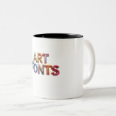 Tasse 2 Couleurs police art (Devant droit)