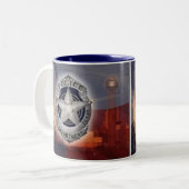 Tasse 2 Couleurs Police de Dallas (Devant gauche)