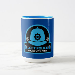 Tasse 2 Couleurs Police de la fierté gay LGBT+
