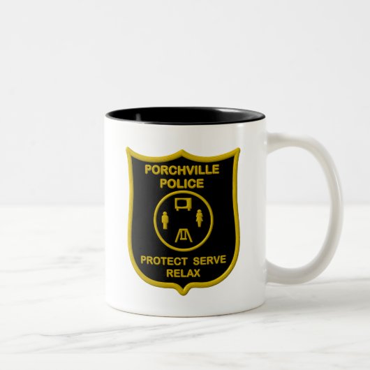 Tasse 2 Couleurs Police de Porchville (Droit)