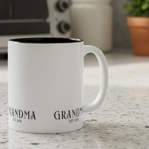 Tasse 2 Couleurs Police Moderne Gras Grand-mère Établie