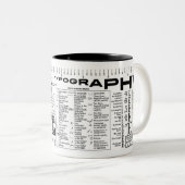 Tasse 2 Couleurs Police originale je typographie (Devant droit)