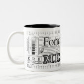 Tasse 2 Couleurs Police originale je typographie (Gauche)