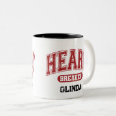 Tasse 2 Couleurs Police Stylisée de Varsity personnalisée (Devant droit)