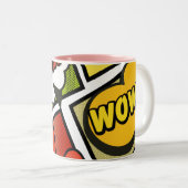 Tasse 2 Couleurs Polices de bande dessinée ! (Devant droit)