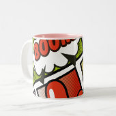Tasse 2 Couleurs Polices de bande dessinée ! (Devant gauche)