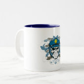 Tasse 2 Couleurs Policier de crâne (Devant gauche)